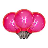 Vickerman 0.6 watt 120 volt - G50 Intermediate Screw Base Pink Replacement LED Light Bulbs (25 Pack)