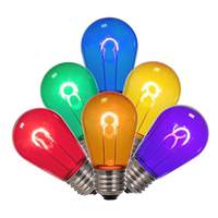 View 6 watt 120 volt S14 Medium Screw Base Multi-Color Replacement LED Light Bulb (10 Pack)