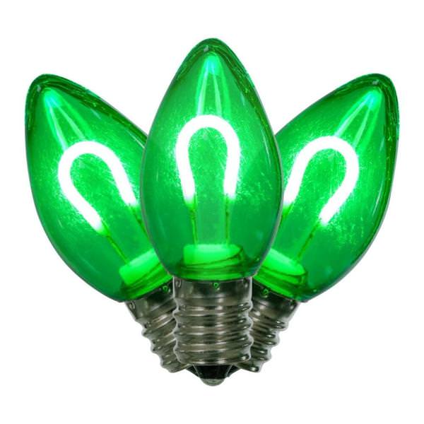 0.6 watt 120 volt C7 Candelabra Screw Base Green Replacement LED Light Bulb (25 Pack)