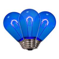 Vickerman 6 watt 120 volt S14 Medium Screw Base Blue Replacement LED Light Bulb (10 Pack)