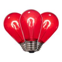 Vickerman 6 watt 120 volt S14 Medium Screw Base Red Replacement LED Light Bulb (10 Pack)