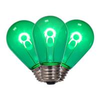 Vickerman 6 watt 120 volt S14 Medium Screw Base Green Replacement LED Light Bulb (10 Pack)
