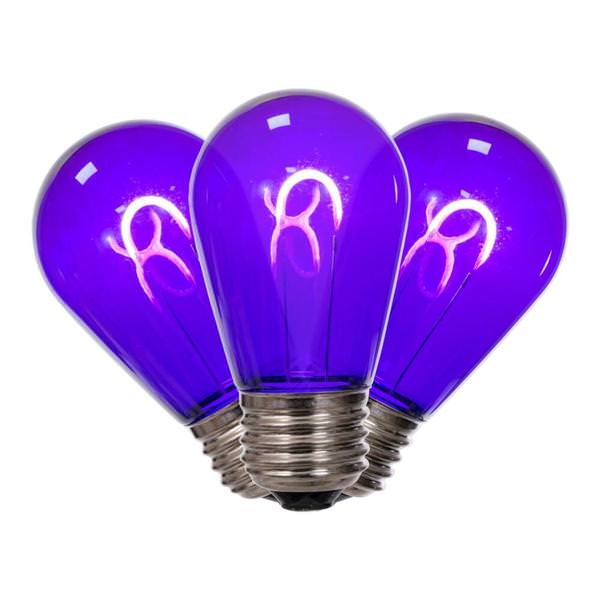6 watt 120 volt S14 Medium Screw Base Purple Replacement LED Light Bulb (10 Pack)