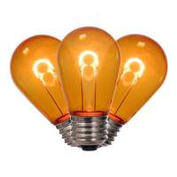 Vickerman 6 watt 120 volt S14 Medium Screw Base Amber Replacement LED Light Bulb (10 Pack)