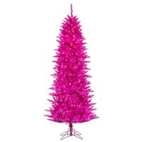 Vickerman 3' x 21" Hot Pink Champagne LED Artificial Christmas Tree