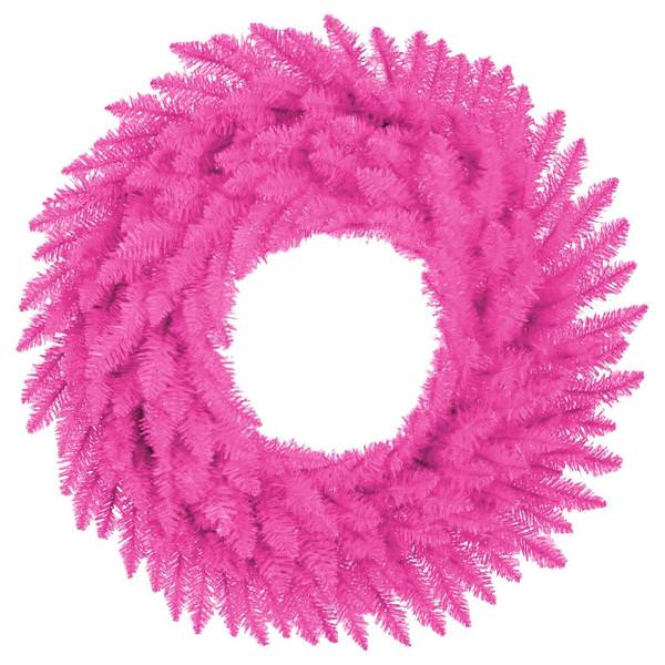 30" Hot Pink Unlit Artificial Christmas Wreath