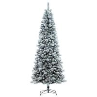 Vickerman 6' x 30" Flocked White Pine 300 Light Warm White Artificial Christmas Tree