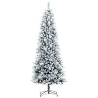 Vickerman 7.5' x 36" Flocked White Pine Unlit Artificial Christmas Tree