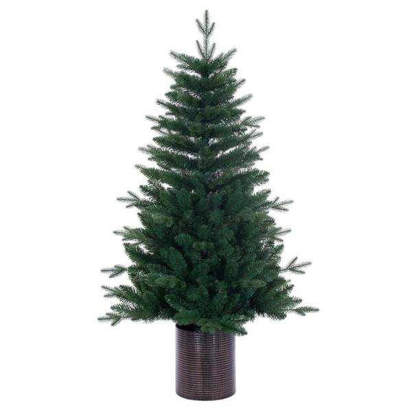 4.5' x 30" Potted Spruce Unlit Artificial Christmas Tree