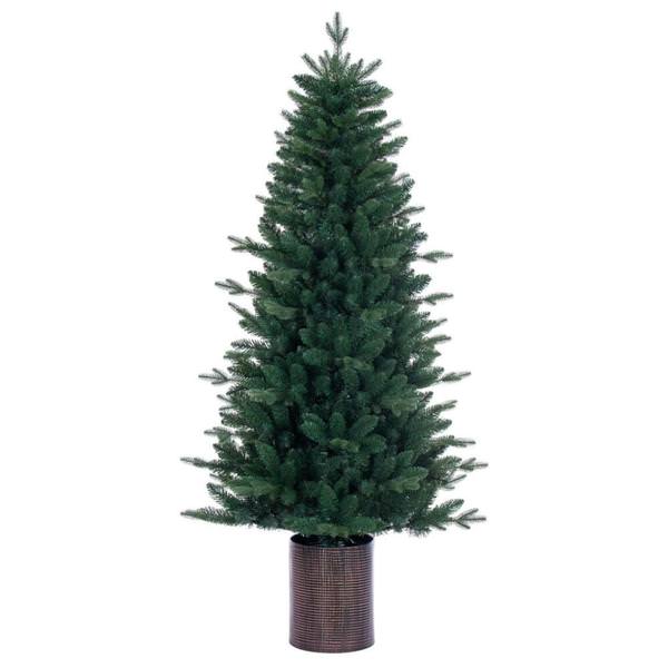 6' x 39" Potted Spruce Tree Unlit Artificial Christmas Tree