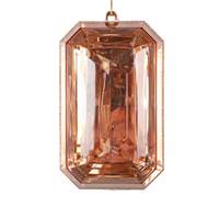 Vickerman 8" Rose Gold Rectangle Jewel Glitter Christmas Ornament Assortment (2 Pack)