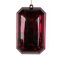 Vickerman 8" Burgundy Rectangle Jewel Glitter Christmas Ornament Assortment (2 Pack)