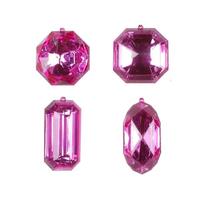 Vickerman 4-5" Mauve Jewel Glitter Christmas Ornament Assortment (4 Pack)