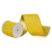Vickerman 4" x 10Yd Gold Metallic Pleated Christmas Ribbon