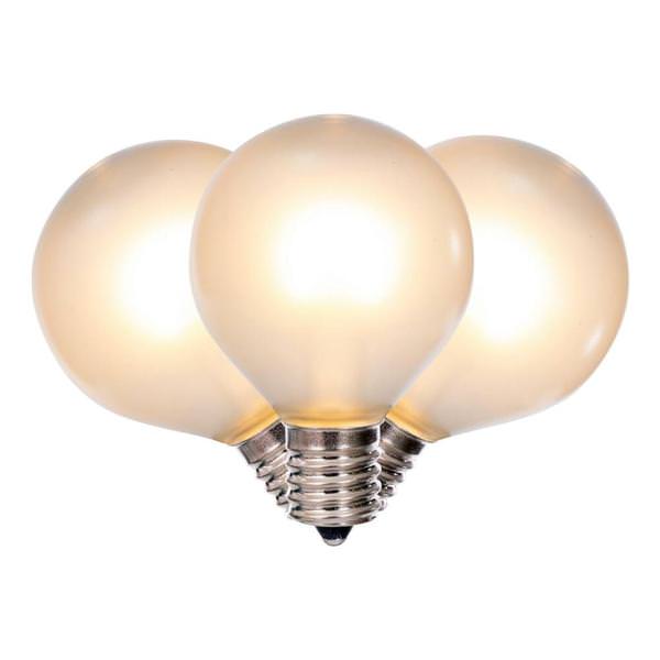 0.6 watt 120 volt - G50 Intermediate Screw Base Warm White Replacement LED Light Bulbs (25 Pack)