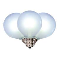 Vickerman 0.6 watt 120 volt - G50 Intermediate Screw Base Pure White Replacement LED Light Bulbs (25 Pack)