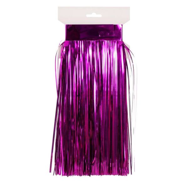 10' x 12" Fuchsia Icicle Tinsel Curtain (4 Pack)