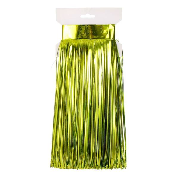 10' x 12" Lime Icicle Tinsel Curtain (4 Pack)