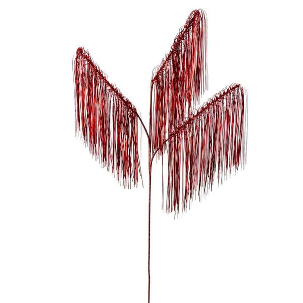 36" Red Icicle Tinsel Spray (3 Pack)