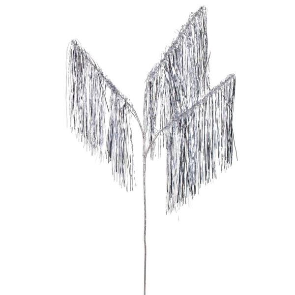 36" Silver Icicle Tinsel Spray (3 Pack)