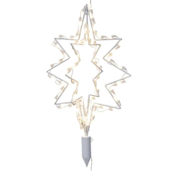 36" 110 volt Bethlehem Star Pure White Christmas Tree Topper 