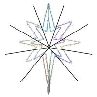 Vickerman 48" 165 Light RGB/Warm White 3-D White Bethlehem Star Vickerman LED Tree Top