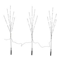 Vickerman 60 Light 36" Pure White Artificial Lighted Branch Artificial LED Twig Stake Lights (3 Pack)