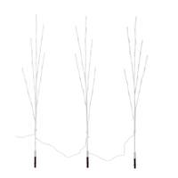 Vickerman 75 Light 48" Pure White Artificial Lighted Branch Artificial LED Twig Stake Lights (3 Pack)
