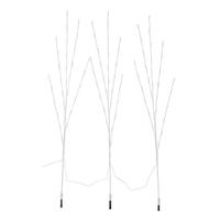 Vickerman 90 Light 60" Pure White Artificial Lighted Branch Artificial LED Twig Stake Lights (3 Pack)