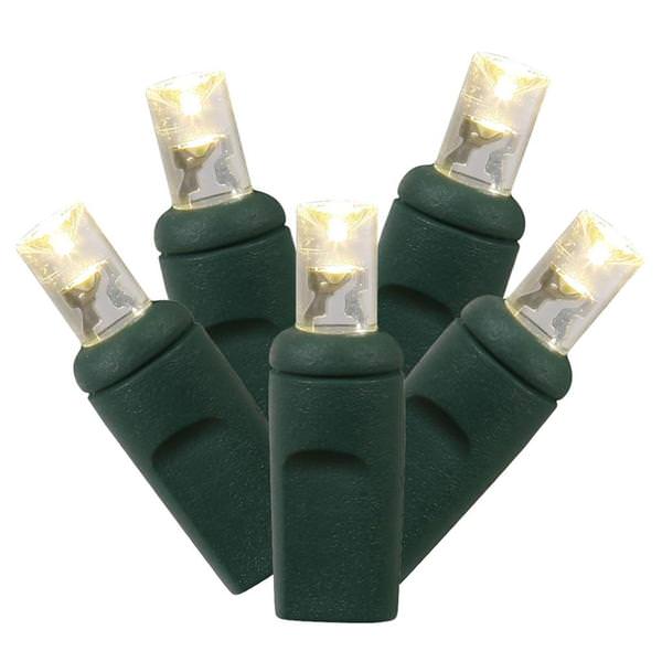 70 Light 23' Green Wire Warm White Twinkling LED Christmas Light Set