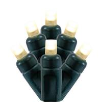 Vickerman 50 Light 25' Green Wire Warm White Wide Angle LED Christmas Light Set