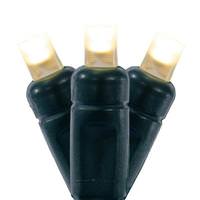 Vickerman 50 Light 25' Green Wire Warm White Frosted LED Christmas Light Set