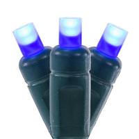 Vickerman 50 Light 25' Green Wire Blue LED Christmas Light Set