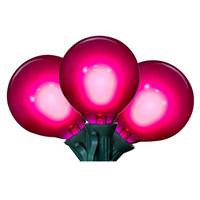 Vickerman 15 Light 0.6 watt 120 volt G50 Candelabra Screw Base Green Wire Purple LED String Light Set 