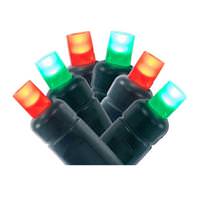 Vickerman 50 Light 25' Green Wire Red/Green LED Christmas Light Set