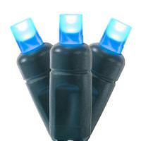 Vickerman 50 Light 25' Green Wire Teal Frosted LED Christmas Light Set