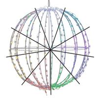 Vickerman 304 Light 36" RGB/White Folding White Wire LED Sphere