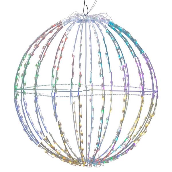 360 Light 42" RGB/Warm White Folding White Wire LED Sphere