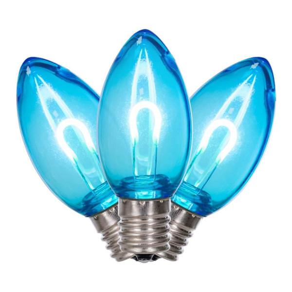 0.6 watt 120 volt C9 Intermediate Screw Base Teal Replacement LED Light Bulb (25 Pack)