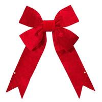 Vickerman 30" x 37.5" Red Velvet Outdoor Christmas Bow
