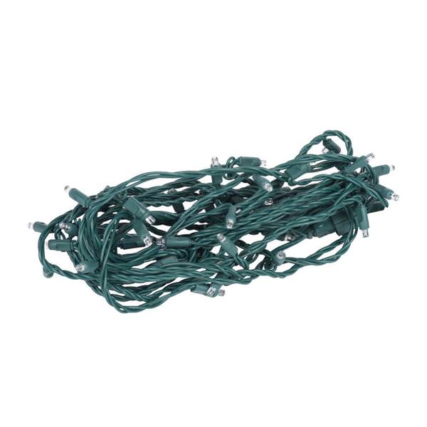 70 Light 23' Green Wire RGB/Warm White Wide Angle LED Lights