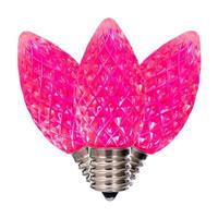 Vickerman 7 watt C9 Intermediate Screw Base Pink Faceted Replacement LED Light Bulb (25 Pack)
