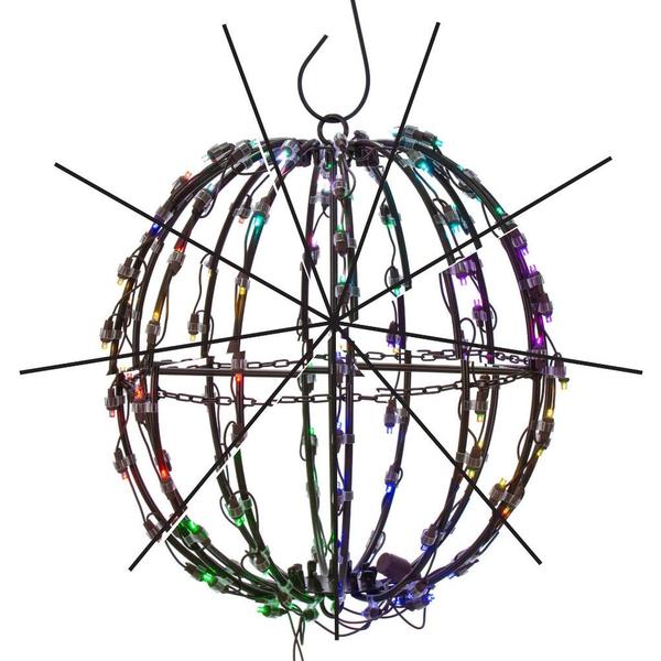 16" 112 Light RGB/Warm Brown LED Sphere with Remote