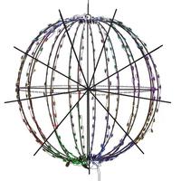 Vickerman 304 Light 36" RGB/Warm White Folding Brown Wire LED Sphere