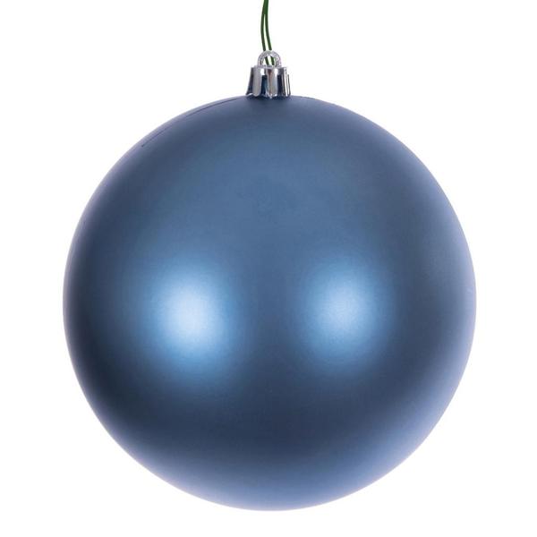 12" Denim Blue Matte Ball Christmas Tree Ornament
