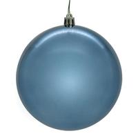 Vickerman 15.75" Denim Blue Shiny Ball Christmas Tree Ornament