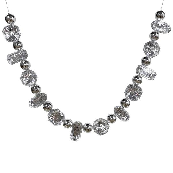 6' Silver Jewel Garland