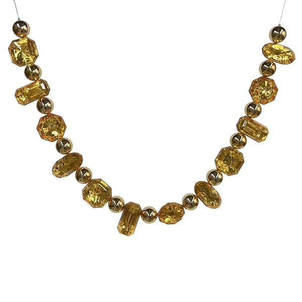 6' Gold Jewel Garland