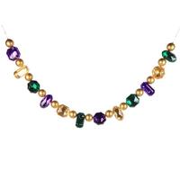 Vickerman 6' Gold/Purple/Green Jewel Garland