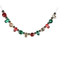 Vickerman 6' Red/Green/Champagne Jewel Garland
